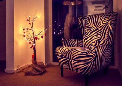 Weihnachten bei Charisma Zebra-Sessel
