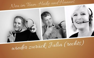 Zwei neue Mitarbeiter und eine Rückkehr